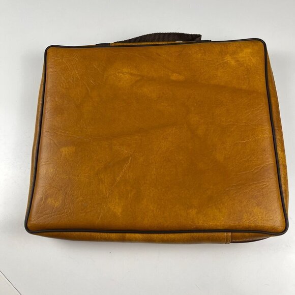 Vintage Seat cushion cover tan and plaided red (laptop pouch) - Picture 2 of 7